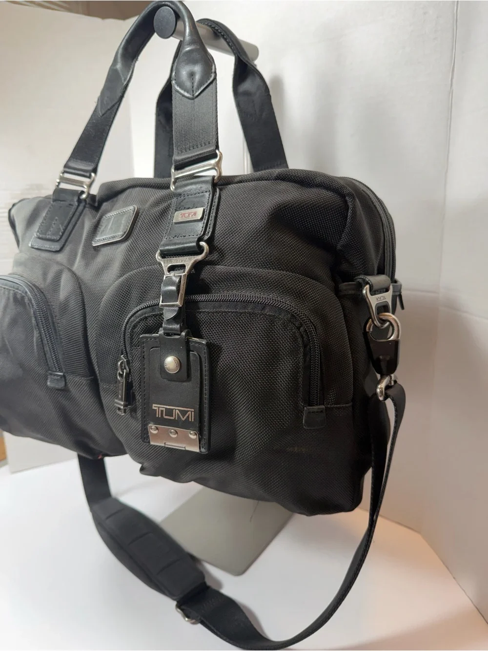 TUMI Alpha Bravo Everett Essential Tote Bag Black Nylon Leather 22340DH 064366d